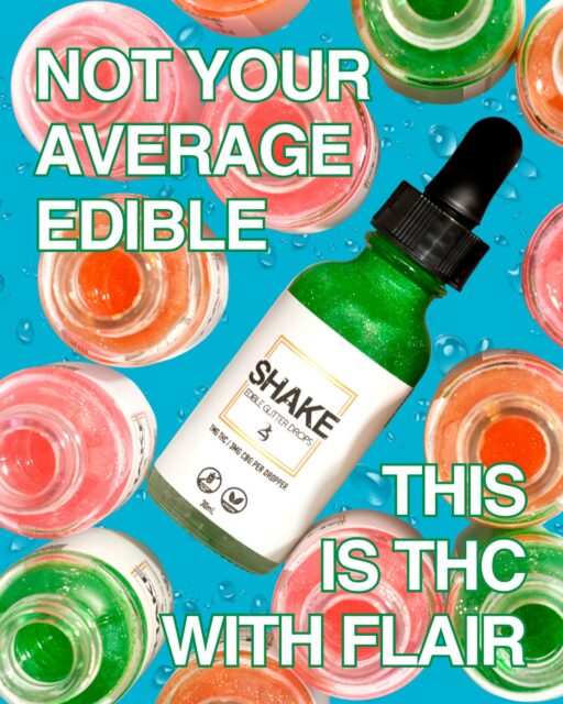 Your edible shelf just got an upgrade.
SHAKE is THC that works as hard as you do—designed for energy, clarity, and sparkle.

#SHAKEitUP #FunctionalCannabis #GlitterAndGrit #SHAKEDrops #CannabisWithPurpose #THCGlowUp