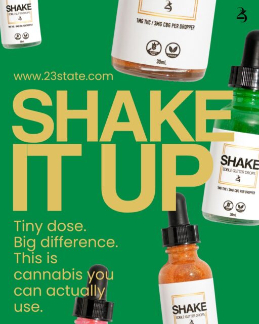 Small but mighty. SHAKE is low-dose THC that fits into your real life—with just a little sparkle for good measure.

No guessing. No crashing. Just a clean, colorful way to feel a little better.

Because cannabis should work with you, not against you.

#shakeitup #LowDoseCannabis #FunctionalTHC #CannaWellness #MicrodoseMagic #CannabisReimagined #SoberCurious #GlitterAndGrit #THCDrops #23rdState